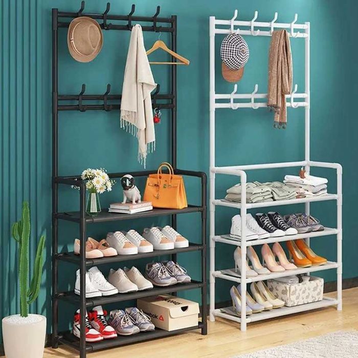 Nowoczesny WIESZAK Ubrania Stojak Podłogowy Garderoba Buty WYPRZEDAŻ