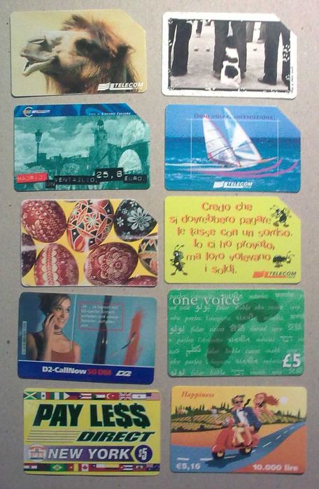 zestaw kart telefonicznych 26szt.