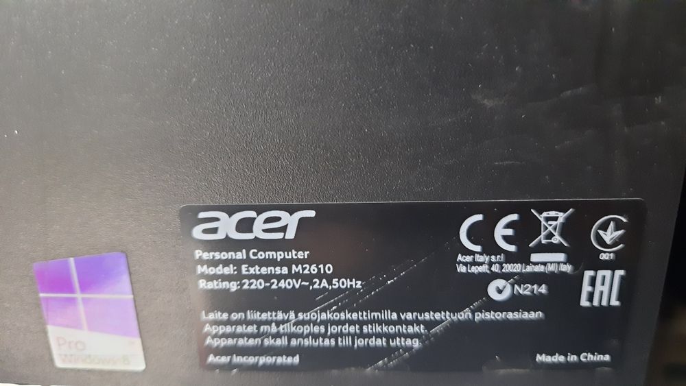 Desktop Acer Extensa M2610