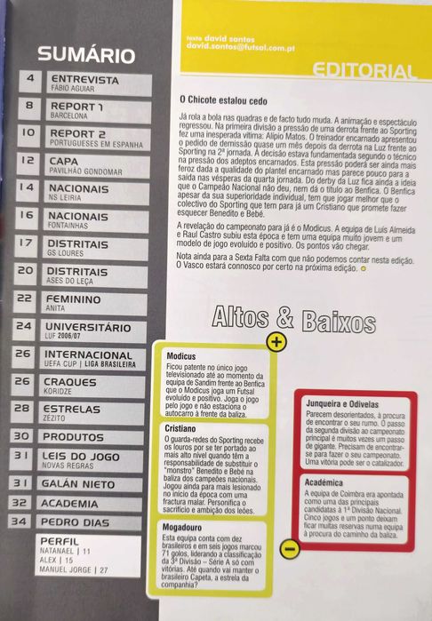 Revista Futsal.com Magazine - Nº 12 Novembro/Dezembro 2006