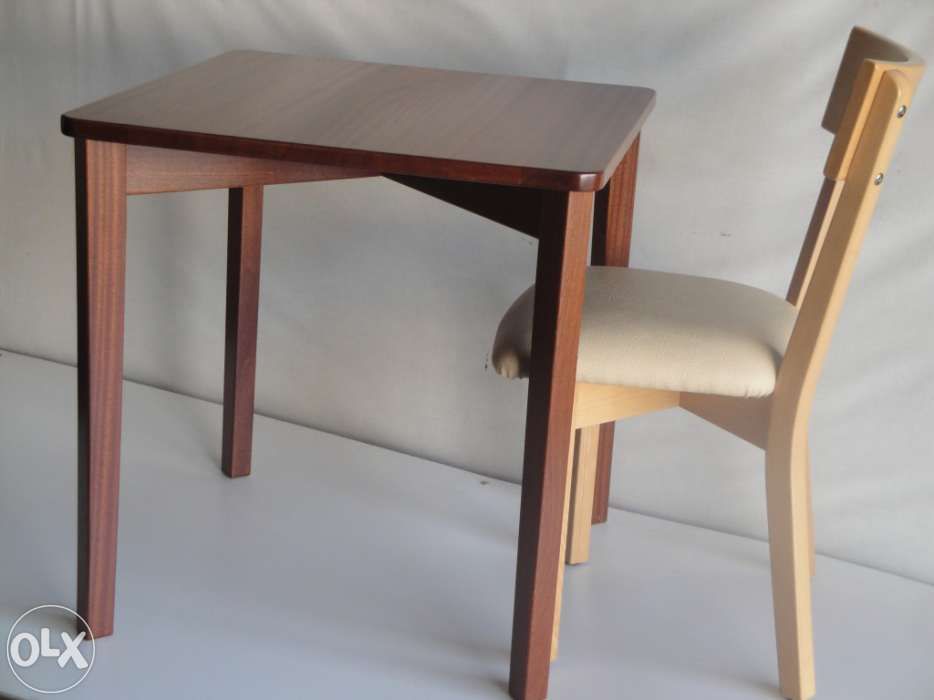 Mesa café restaurante madeira solid wood