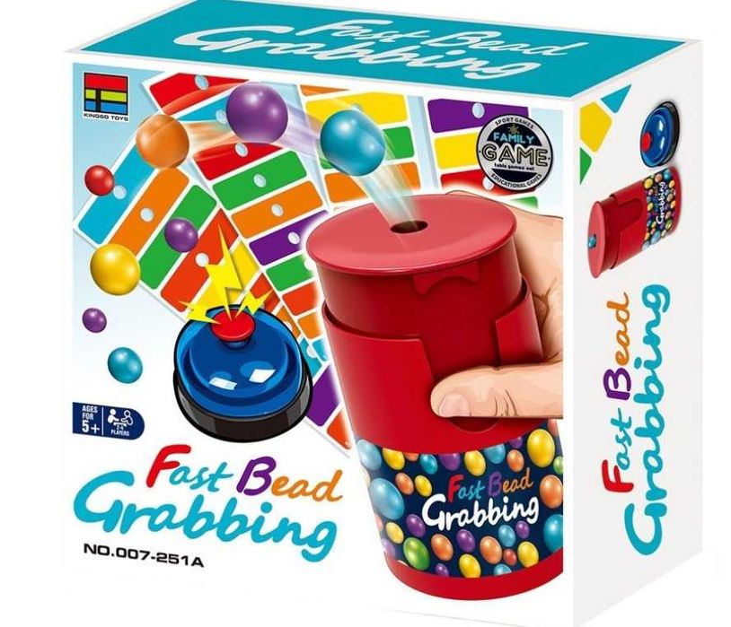 Настільна гра Fast Bead Grabbing Кольорова доріжка для дітей і дорослих динамічна сімейна гра на швидкість реакції та уважність розвиває координацію
