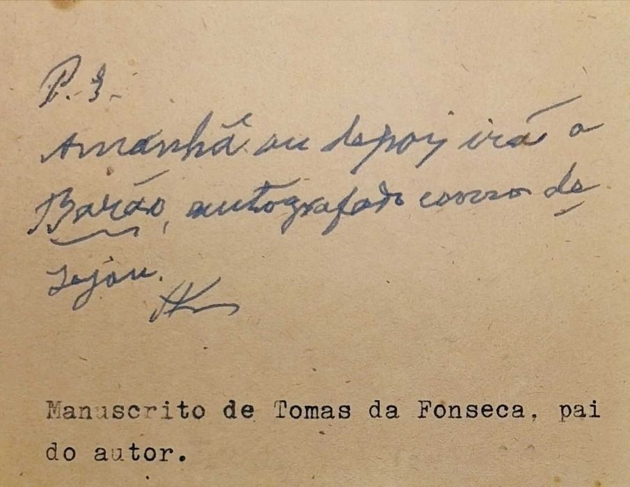 O BARÃO – Branquinho da Fonseca | Edição Numerada (1959) | Assinado pelo Autor | Manuscrito do Pai | Júlio Pomar