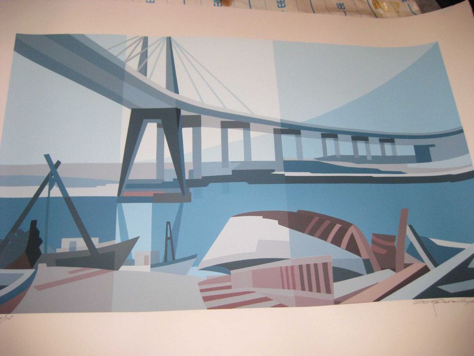 Serigrafia assinada Zé Penicheiro