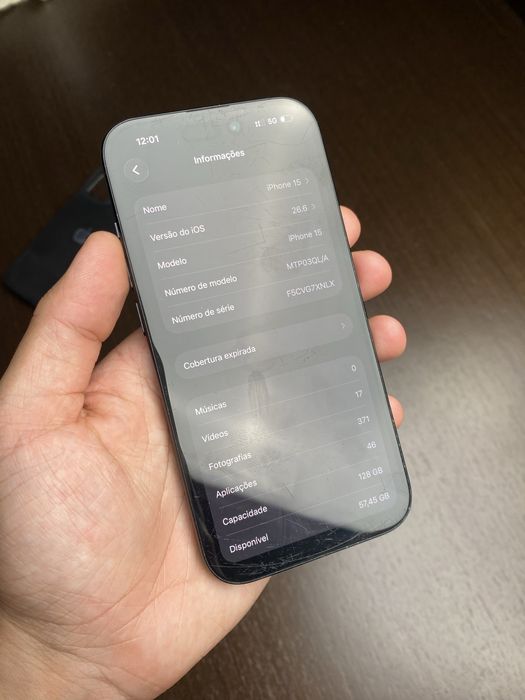 Iphone 15 como NOVO com 128 GB