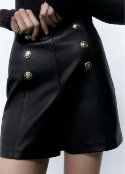 Шкіряні шорти ZARA