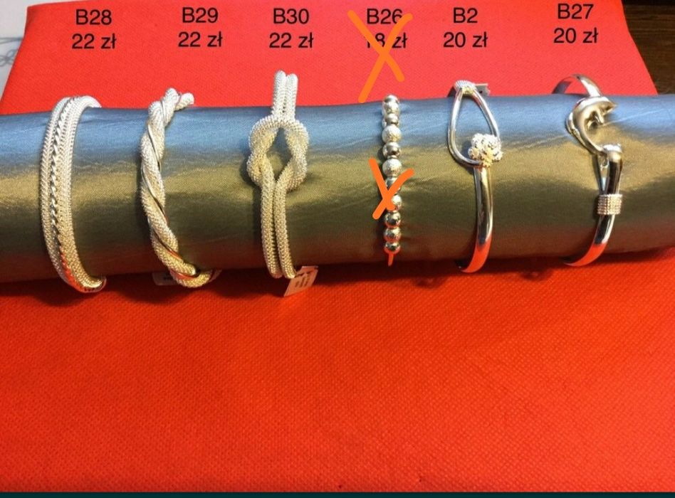 Bransoletka platerowana srebrem próby 925