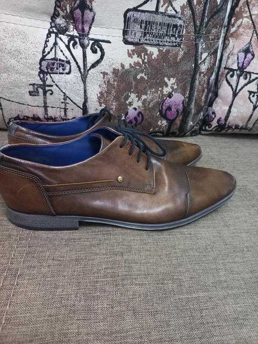 Кожаные туфли bugatti 46 р