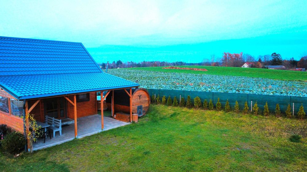 domek na Kaszubach kaszuby jacuzzi, balia, ogrodzony sauna beczka