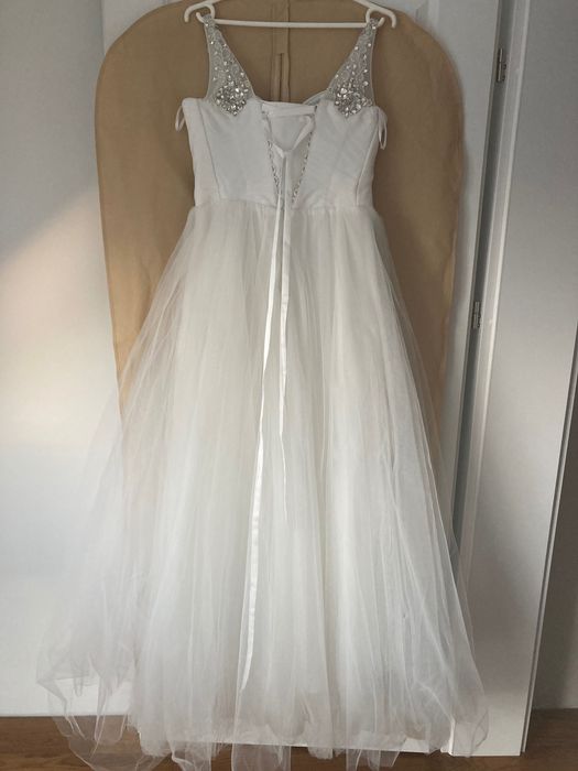 Piękna Suknia Ślubna + dwa welony (komplet)