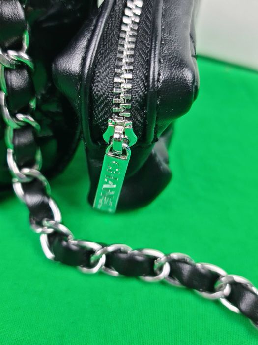 Torebka plecak Torba lakierowana czarna skórzana kuferek Premium