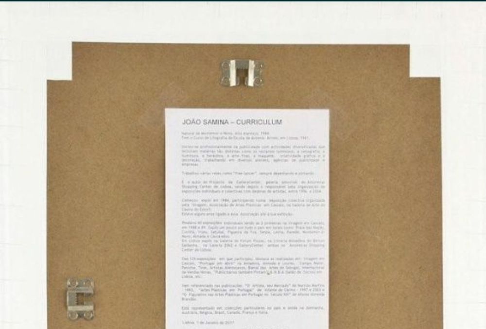 Quadro JOÃO SAMINA Original-Técnica Mista c/Colagens Cartolina 52x42cm