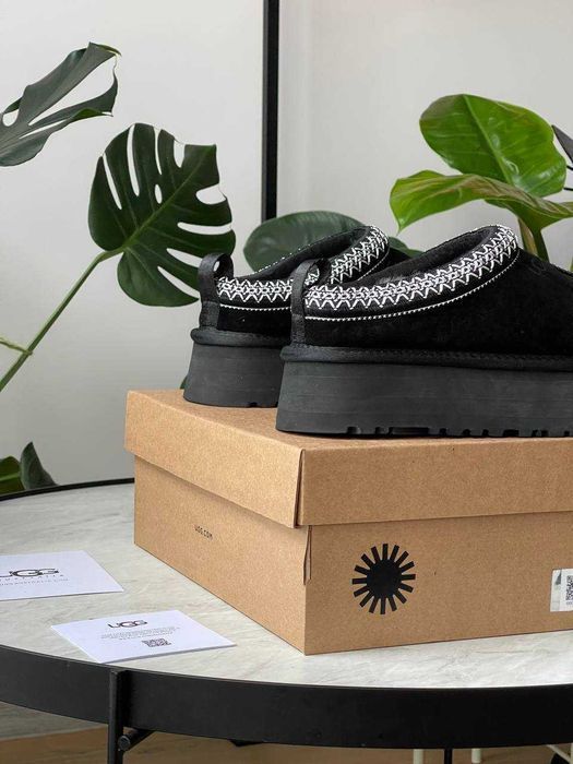 Уггі UGG Tasman Platform Black premium угги осінні/зимові з хутром | Угги натуральные жіночі