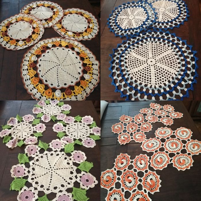 Set of 4 Crochet Doilies