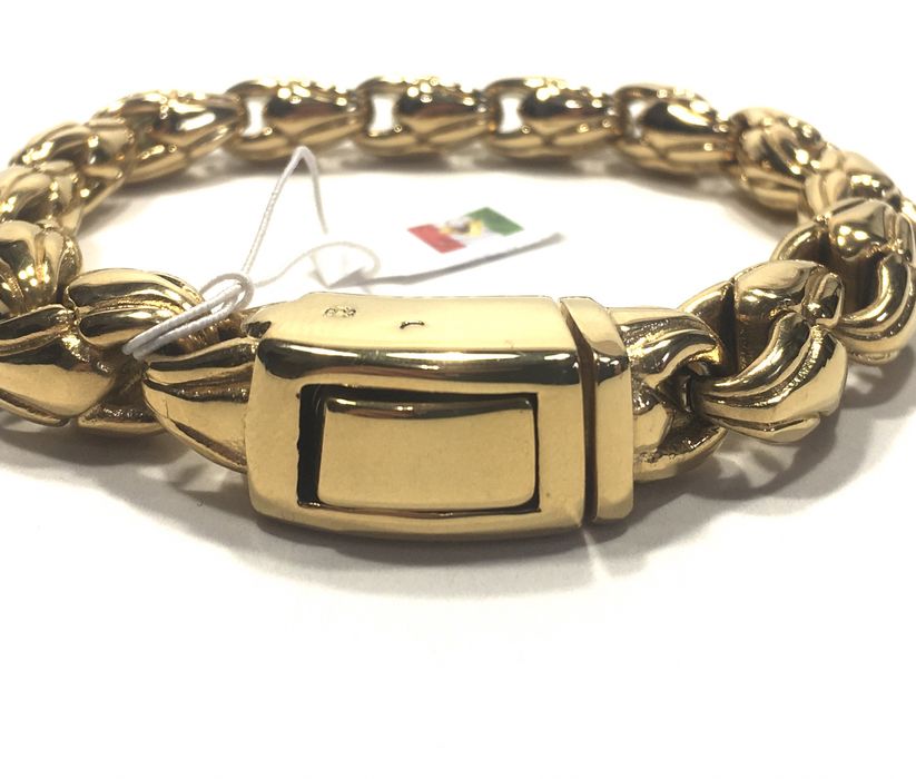 Złota Męska bransoleta splot CORDA bita próba 585 pozłacana ogniowo14K