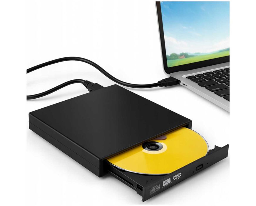 Napęd Zewnętrzny CD-R DVD USB do Laptopa Czytnik DVD Płyt Przenośny