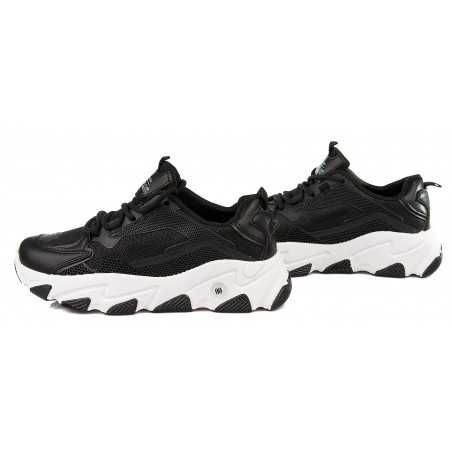 Sportowe sneakersy na grubej podeszwie czarne r 40