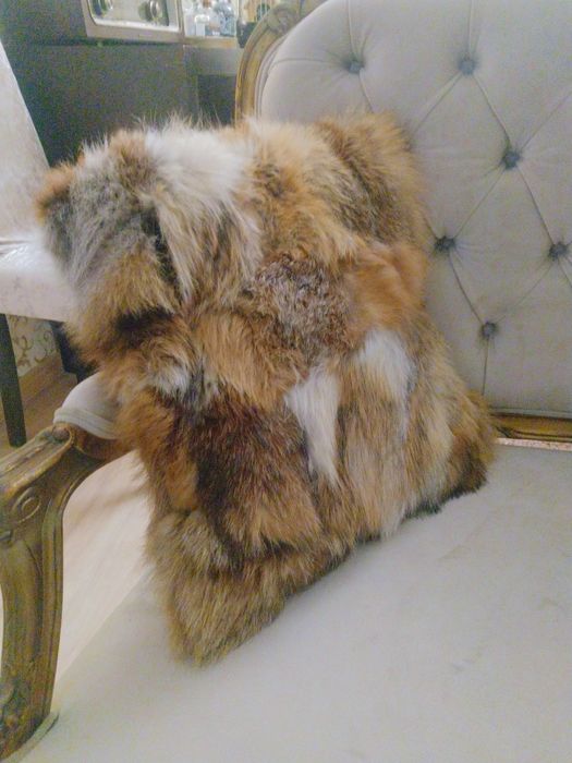 Capa p Almofada em pêlo autêntico de Raposa