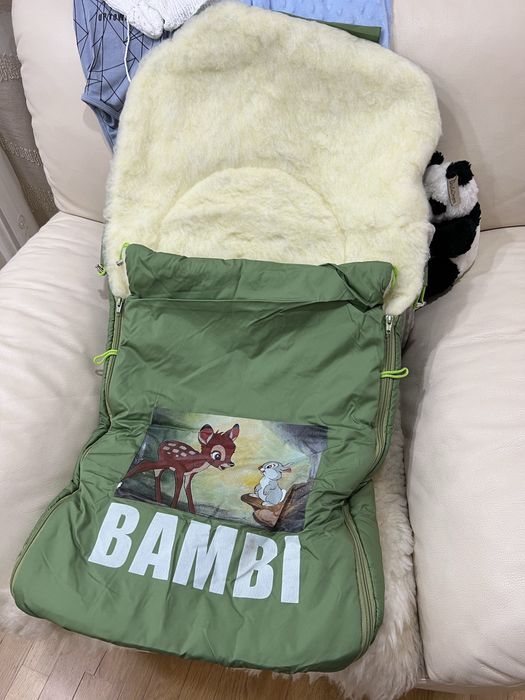 Конверт на овчине на коляску или санки