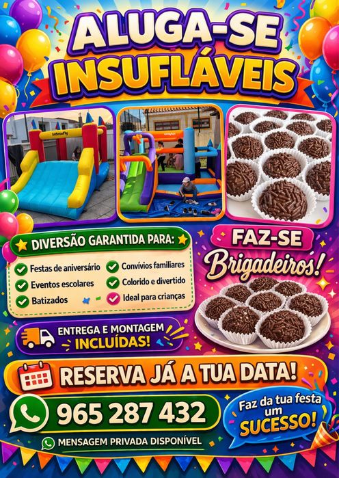 Alugo insuflaveis precos lowcost