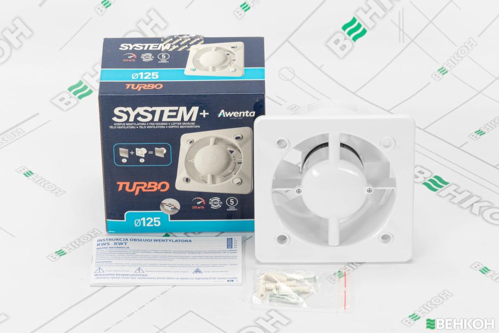 Витяжний вентилятор Awenta System+ Turbo KWT125