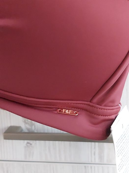 Брендовий роздільний бордовий купальник F&F розмір eur42