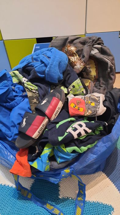 Cała wielka Ikea torba markowych ubrań r.134, chłopiec, Lauren,Gap,