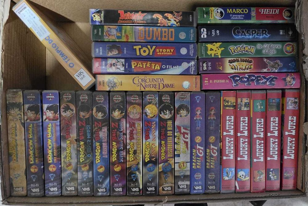 Lote Vhs Infantil 8 (dragon ball etc)- Ver lista Abaixo - PROMOÇÂO 1 €