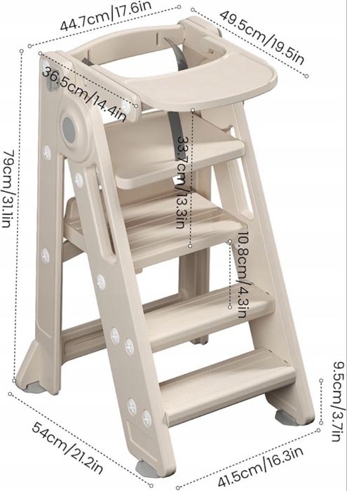 hoopyosms helper 2w1 pomocnik i krzesełko do karmienia