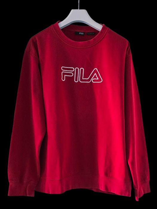 Czerwona męska bluza  FILA    M/L .Stan bardzo dobry