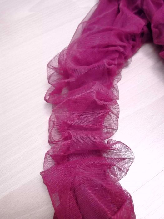 wieczorowa, sukienka z odkrytymi ramionami, marszczona, czerwona, xs/s