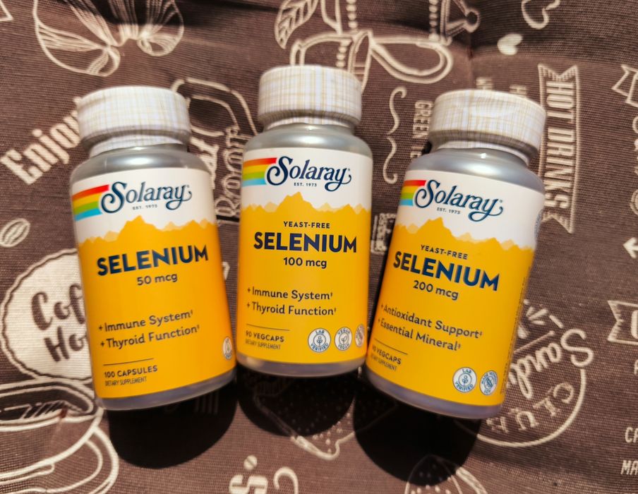 Solaray Селен без дріжджів selenium yeast free селеніум 50 100 200 мкг