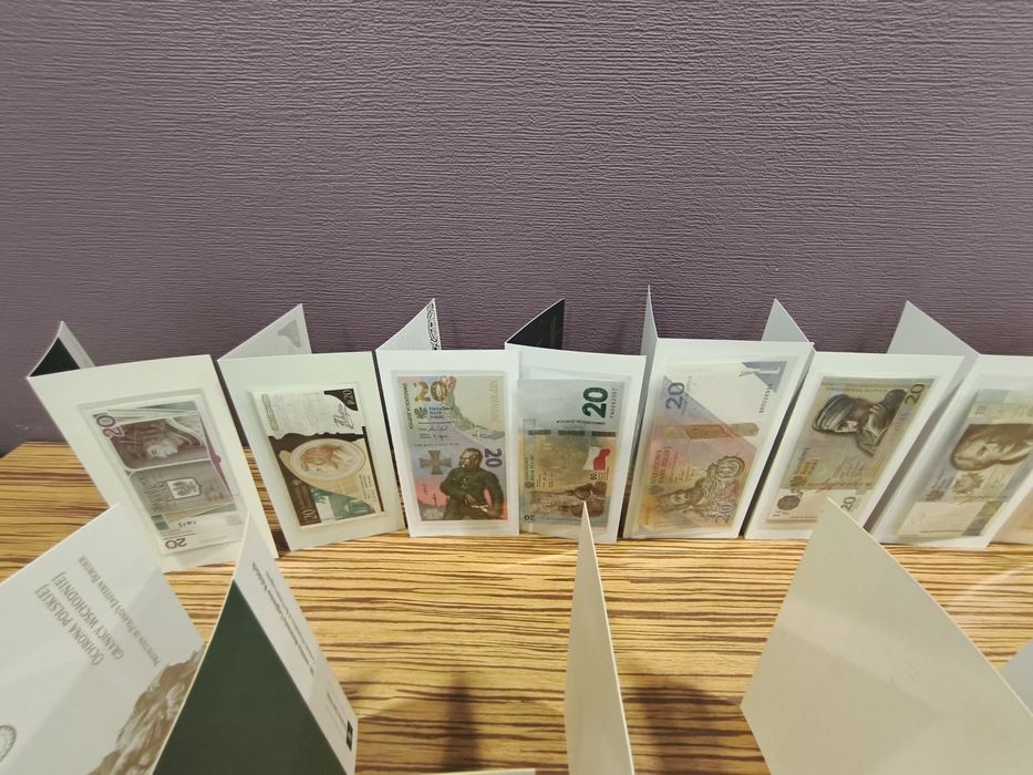 Cała kolekcja banknotów kolekcjonerskich NBP 17 sztuk stan menniczy