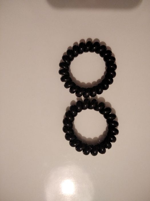 Dwie spiralne gumki do włosów