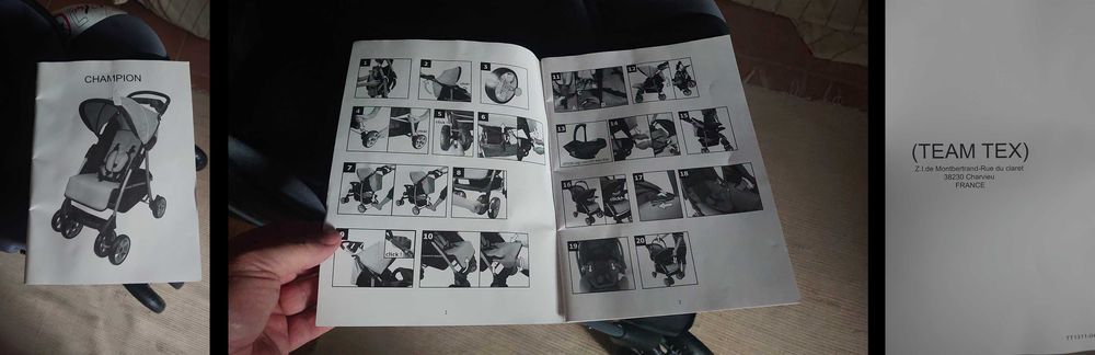 Carrinho de bebé com Ovo marca Team Tex, modelo Champion