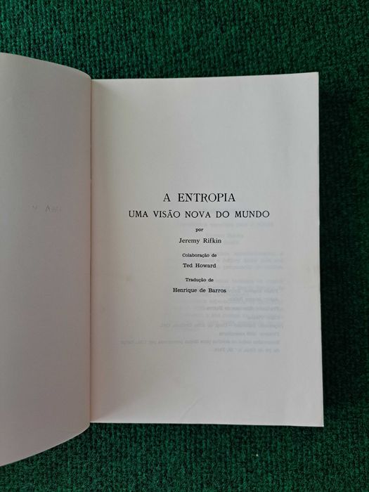 Entropia - Uma Visão Nova do Mundo - Jeremy Rifkim