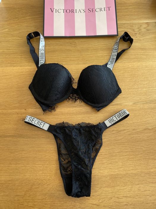 NOWY komplet bielozny Victoria’s Secret rozmiar 85B stanik + majtki