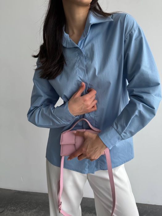 Біла сорочка оверсайз, класична сорочка, сорочка базова,  рубашка