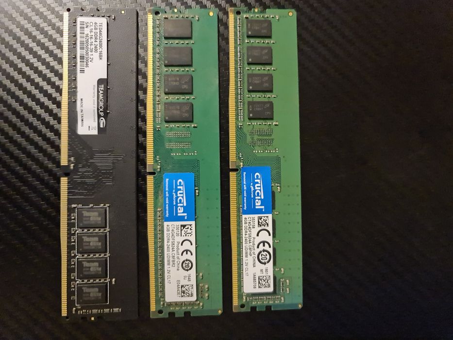 Оперативная память DDR4 4GB / 8GB / 12GB 2400MHz (Crucial, Team Group