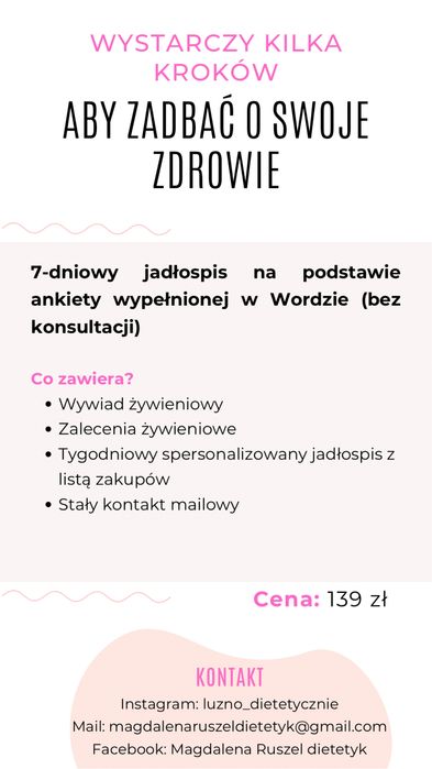 Dieta | Dietetyk | Zdrowa dieta | Jadłospisy | Konsultacje