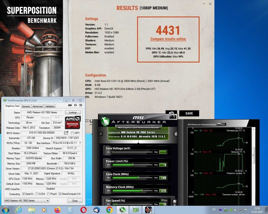 AMD Radeon HD7870 2Gb 256bit DDR5