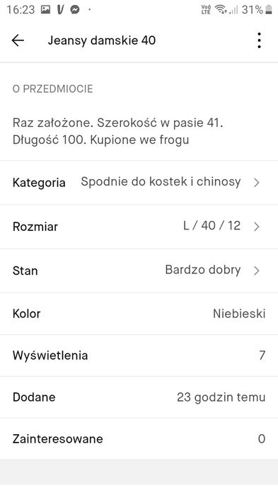 Spodnie damskie L