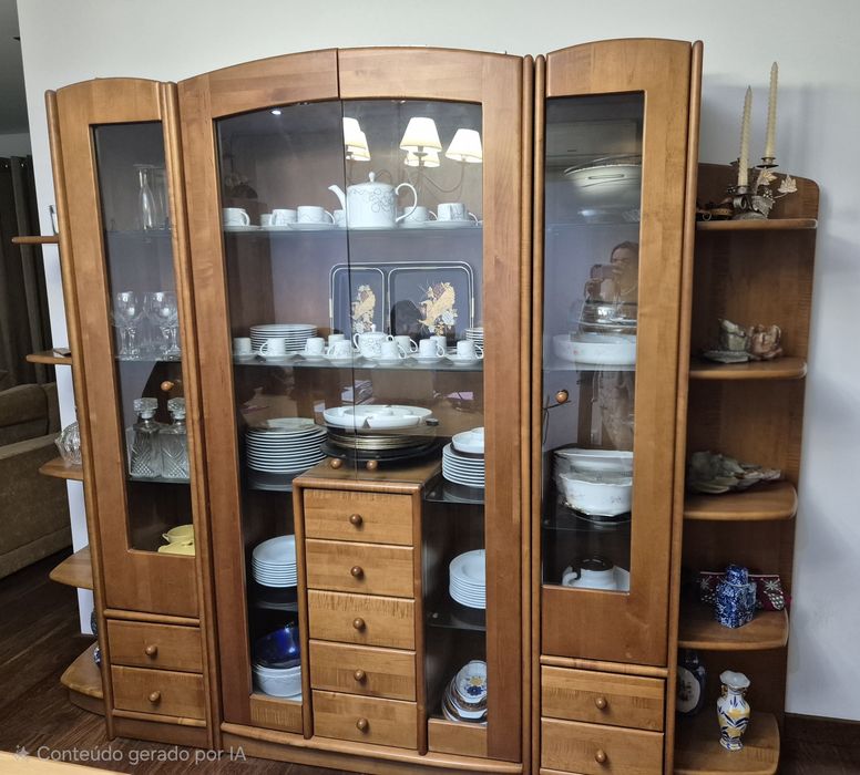 Sala completa em pinho americano com mel