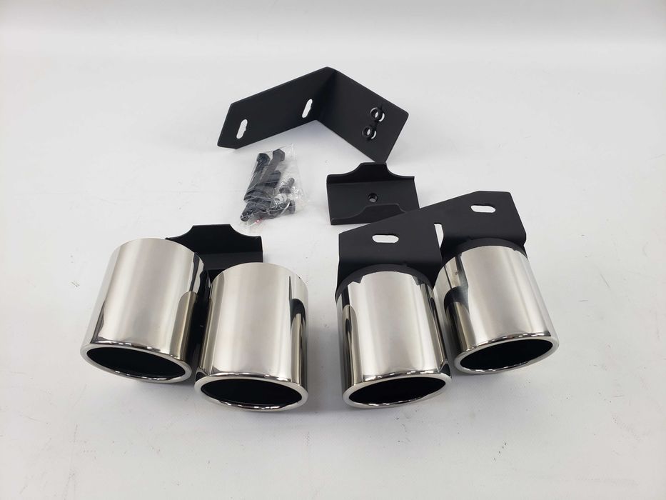 Насадки на выхлоп на audi A4 B8.5 2011-15 год в стиле S-line s4