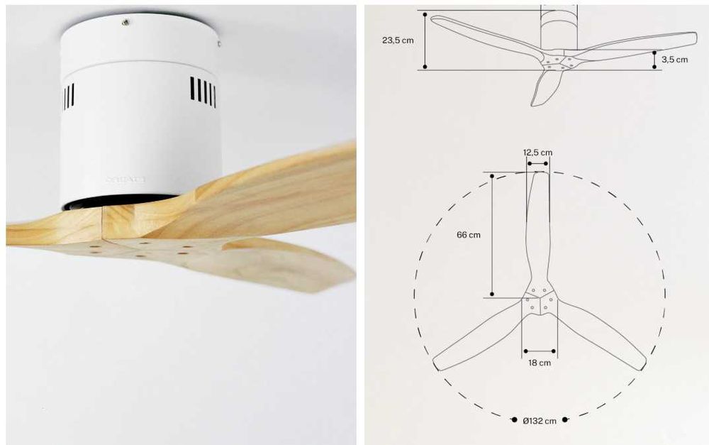 Ventoinha de teto madeira CREATE