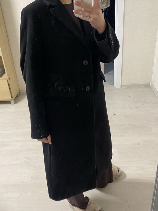 Пальто H&M чорне довге