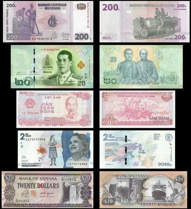 Mega Lote de 50 Notas Mundiais Diferentes - 100% Novas UNC (L10)
