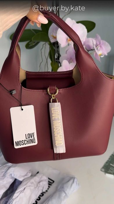 Love Moschino | ZIPPED UP | Бургундій | ОРИГІНАЛ | ВІДПРАВЛЯЄТЬСЯ З УКРАЇНИ
