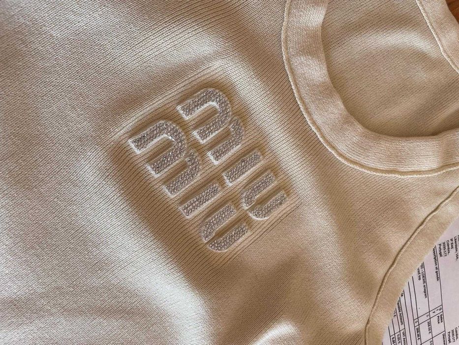 Top Miu Miu Creme Pequeno