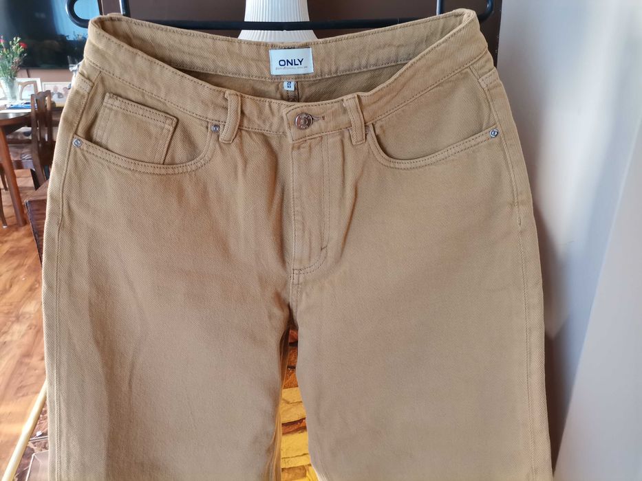 Spodnie Szerokie Beż Only